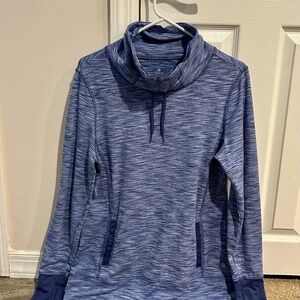 Apana Striped Blue Pullover Sweatshirt Women Med